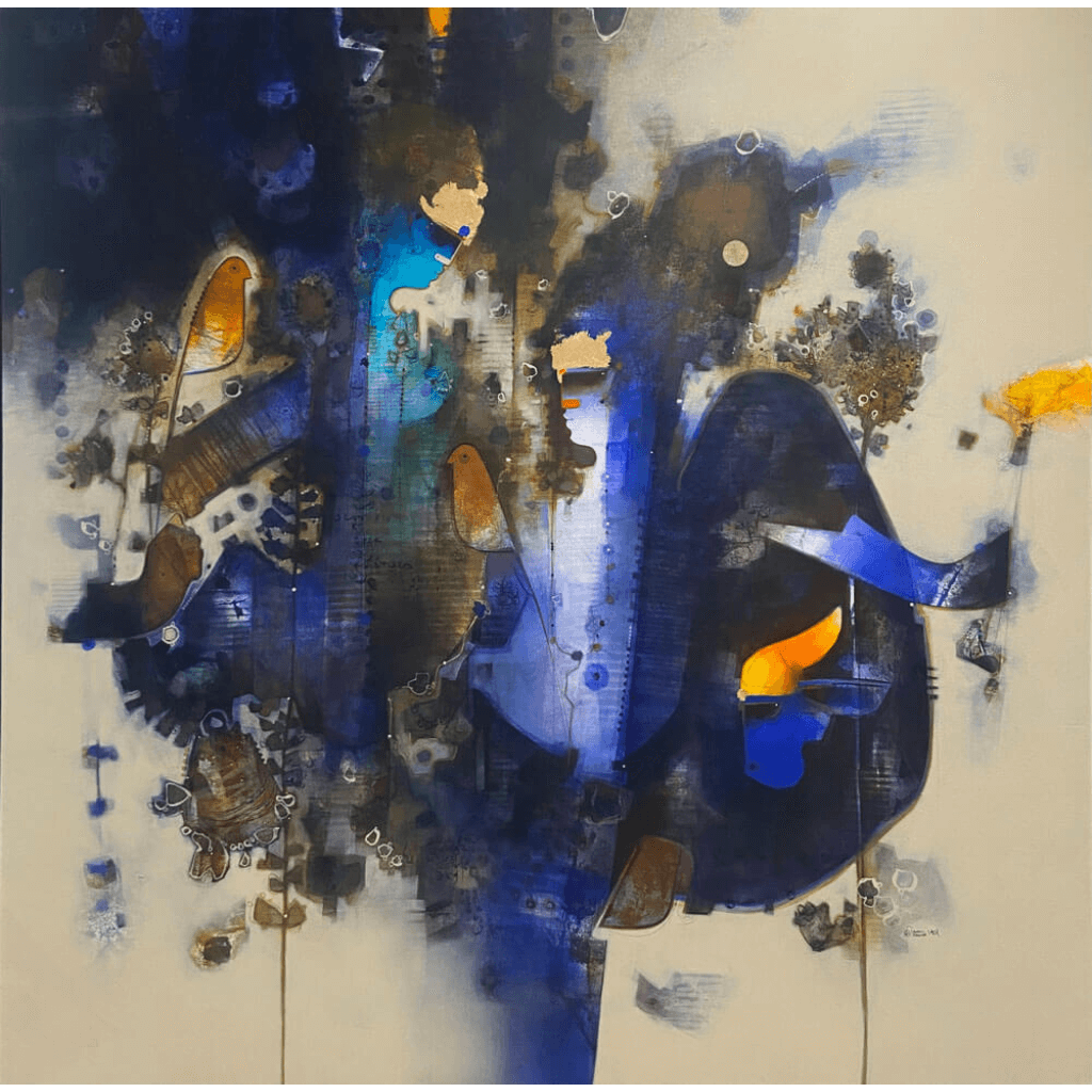 Shiva, Shakti, Nandi and Birds