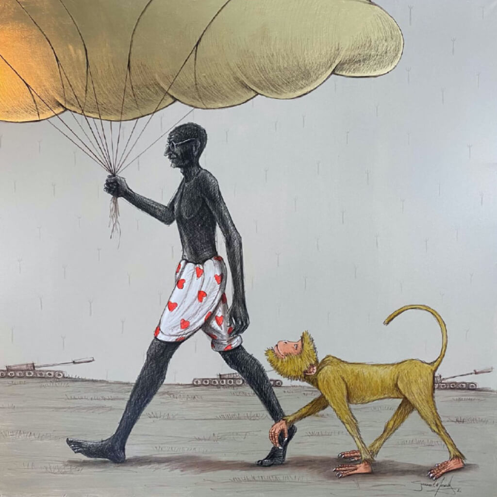 Bapu with a Golden Cloud